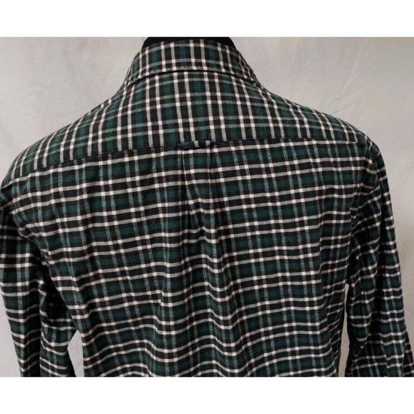 Gap Mens Medium Green Plaid Long Sleeve Button Up Flannel Shirt - Picture 8 of 10